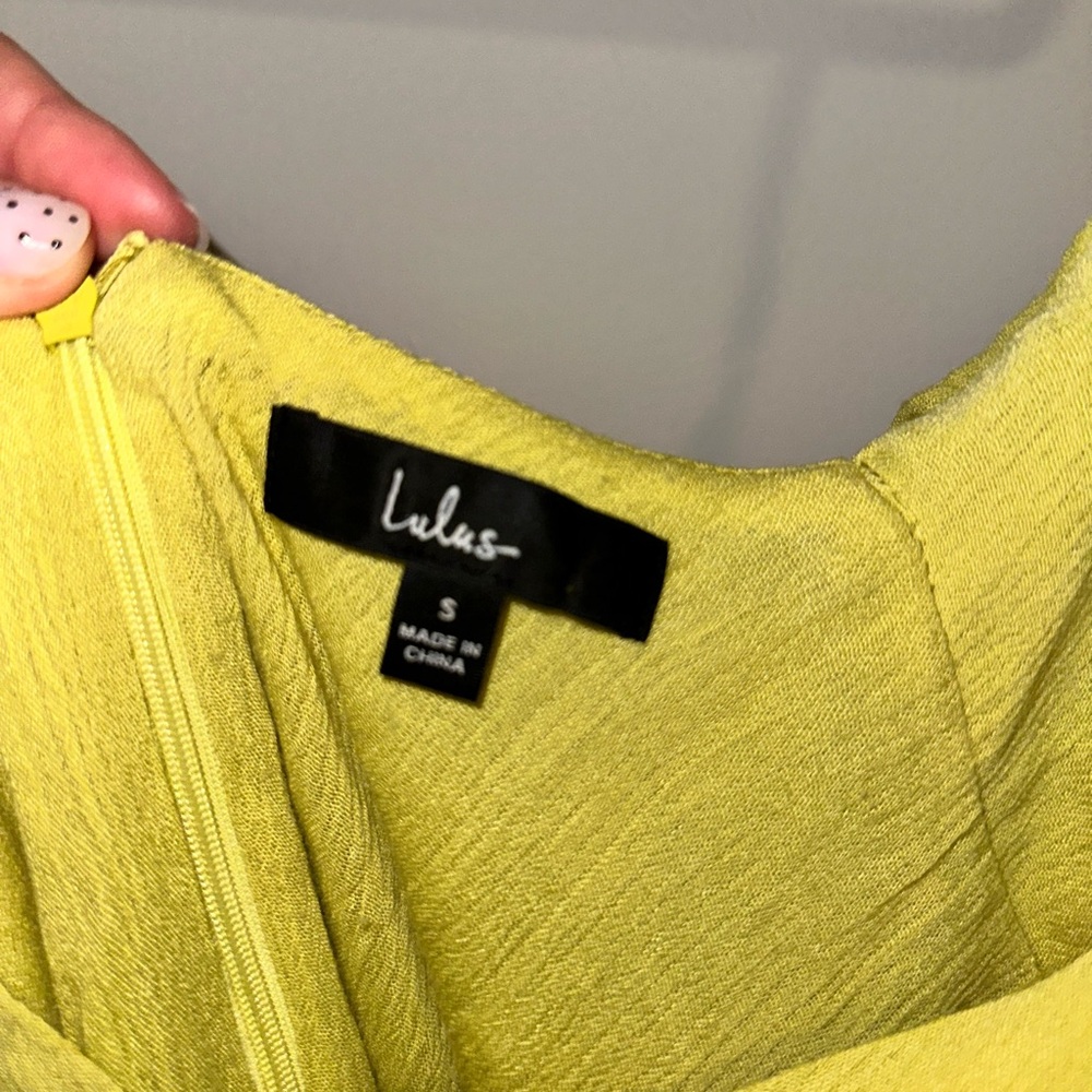 Lime Ruffle Dress - Picture 3 of 6